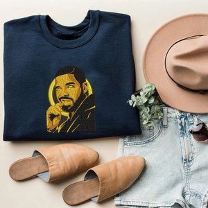 Drake rapper illustration Embroidered Sweatshirt